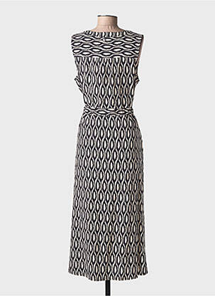 Robe longue tissage popeline sans manche noir STREET ONE femme