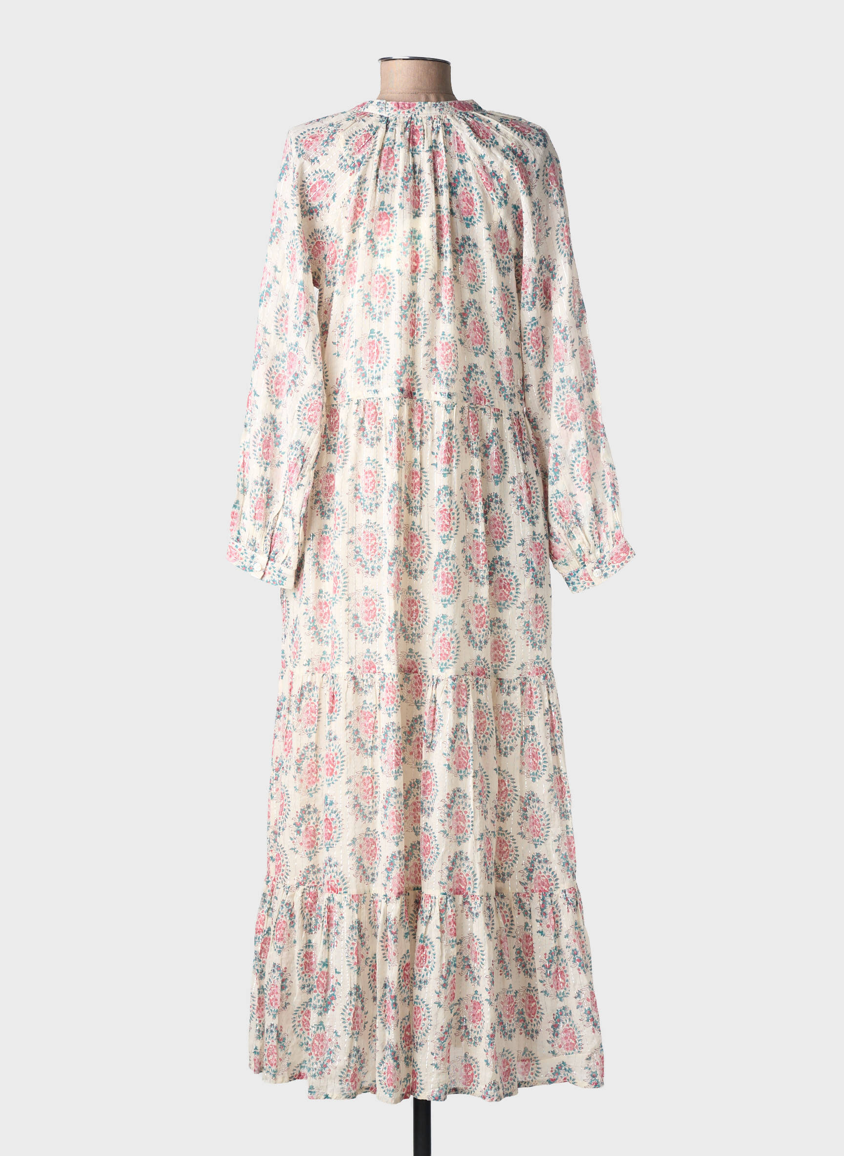Robe longue manches longues manches longues beige MAISON HOTEL femme