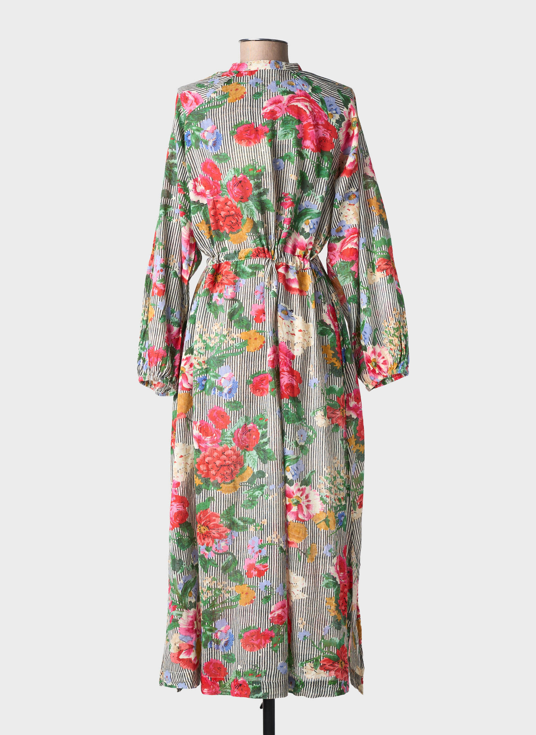 Robe longue manches longues manches longues rose MAISON HOTEL femme