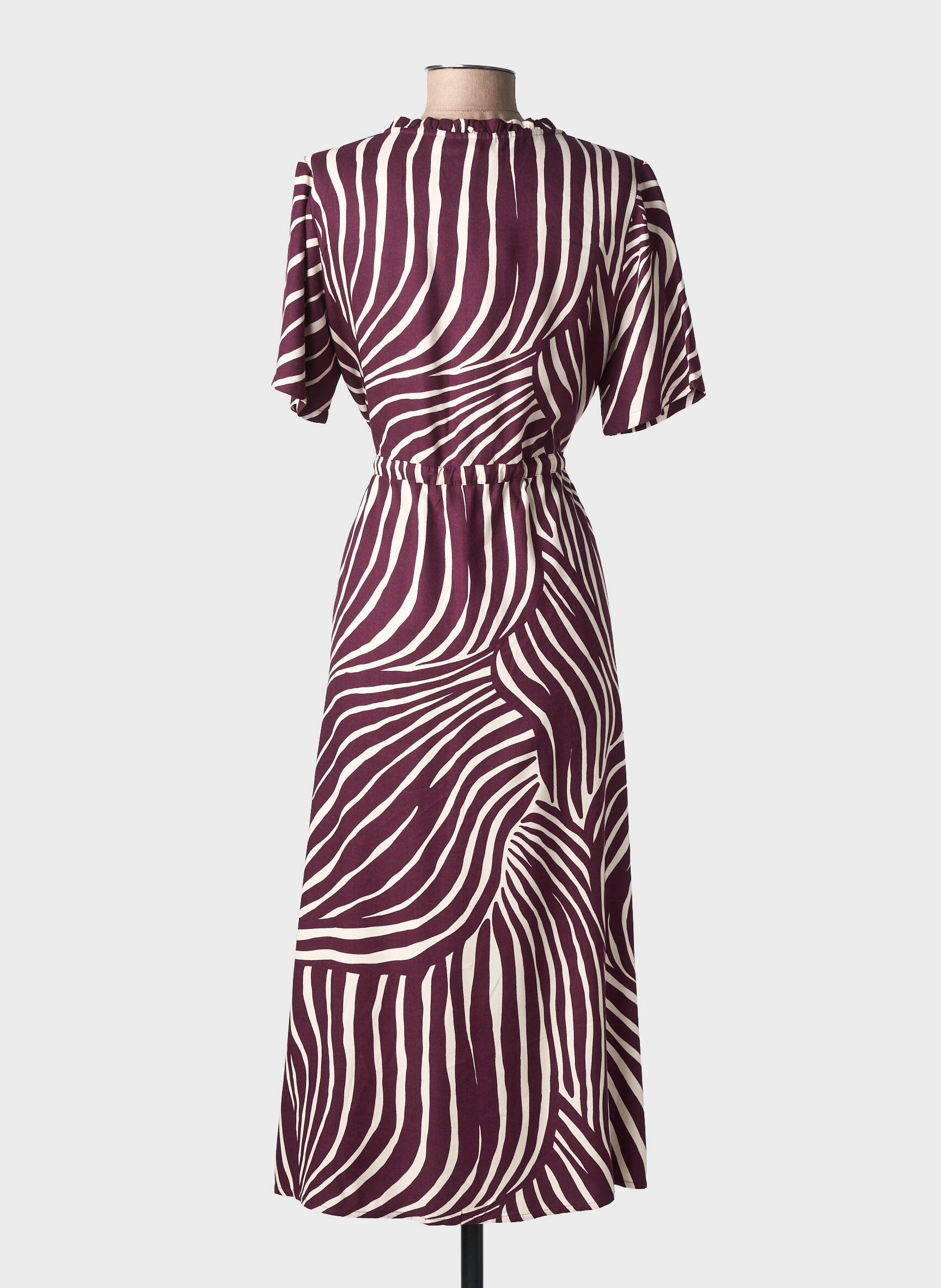 Robe longue manches courtes manches courtes violet STREET ONE femme