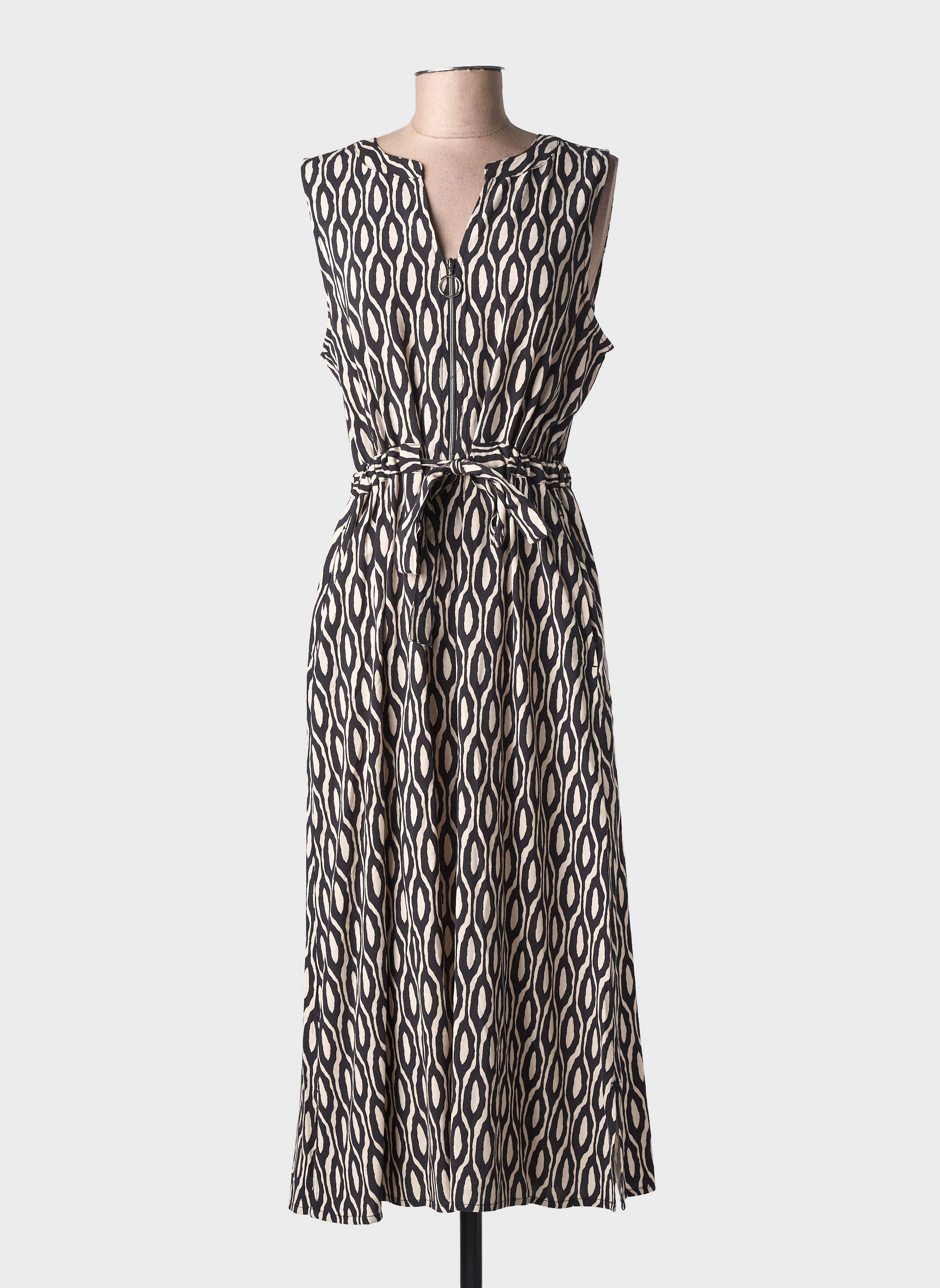 Robe longue sans manche sans manche noir STREET ONE femme