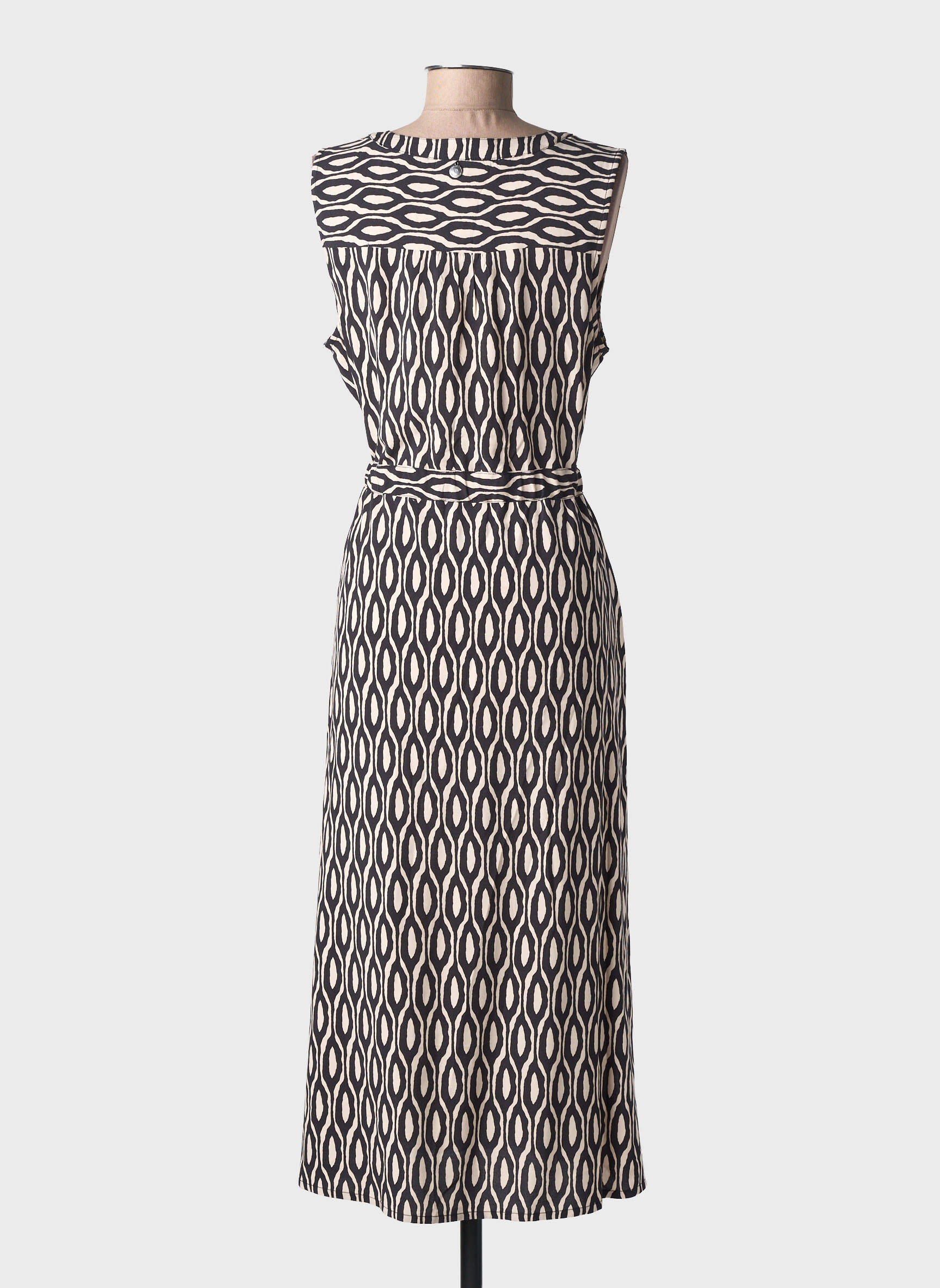 Robe longue sans manche sans manche noir STREET ONE femme