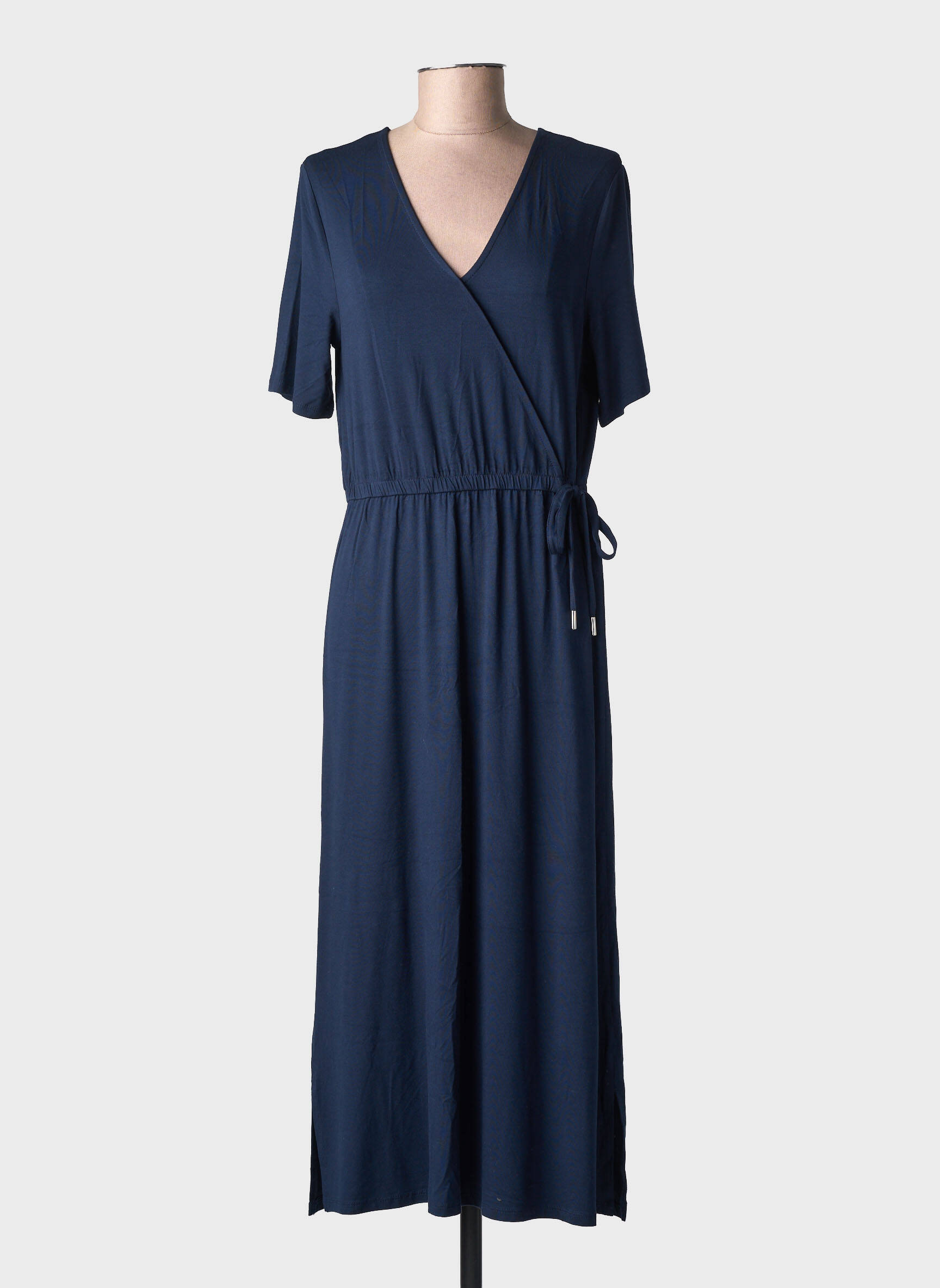 Robe longue manches courtes manches courtes bleu STREET ONE femme