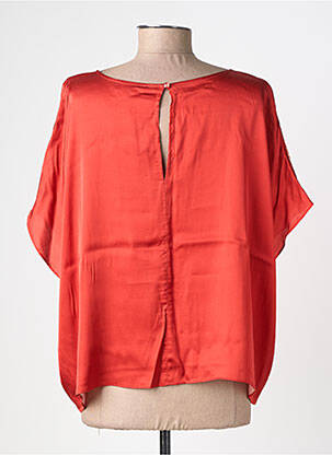 Blouse imprimé fleurs manches courtes marron SURKANA femme