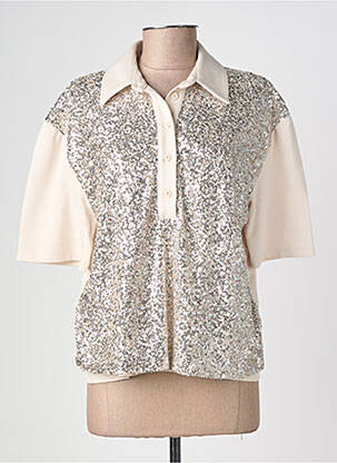 Top stretch manches courtes beige IMPERIAL femme