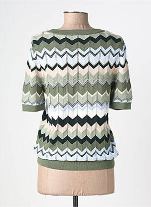 Pull resserrée sur le bas manches courtes vert STREET ONE femme