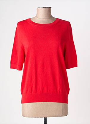 Pull resserrée sur le bas manches courtes rouge STREET ONE femme