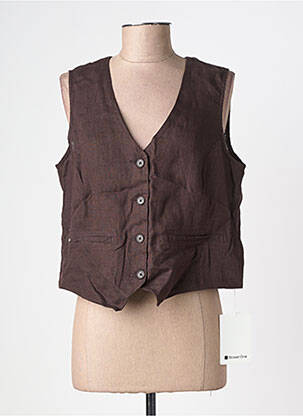 Gilet sans manche coupe cintrée marron STREET ONE femme