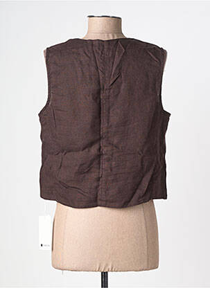 Gilet sans manche coupe cintrée marron STREET ONE femme