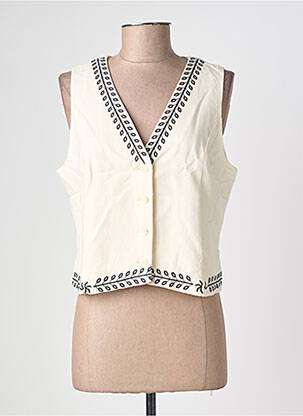 Gilet sans manche coupe cintrée beige NEKANE femme