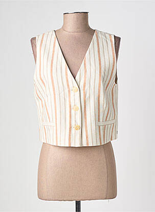 Gilet sans manche doublure beige SURKANA femme