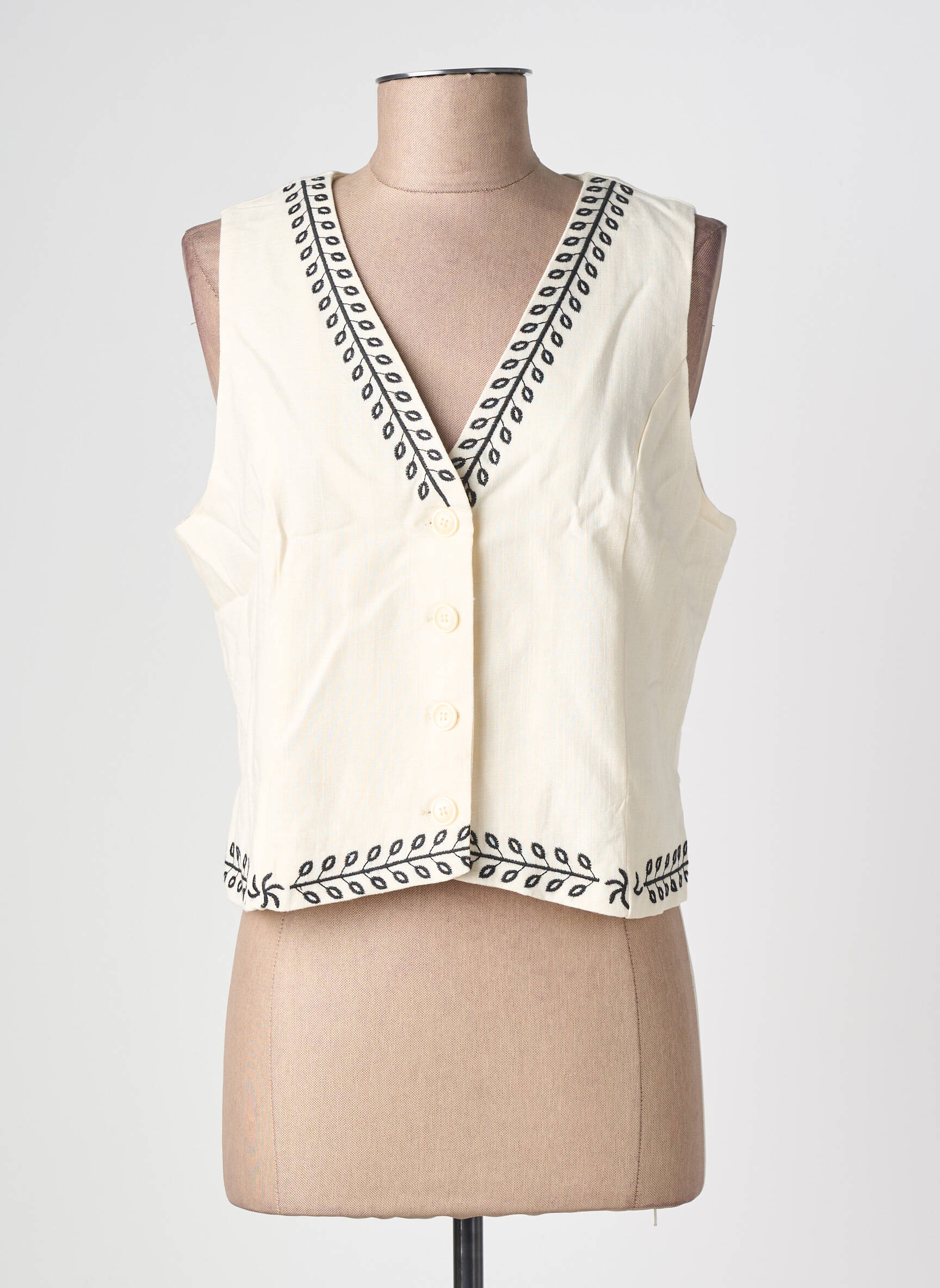 Gilet sans manche coupe cintrée beige NEKANE femme