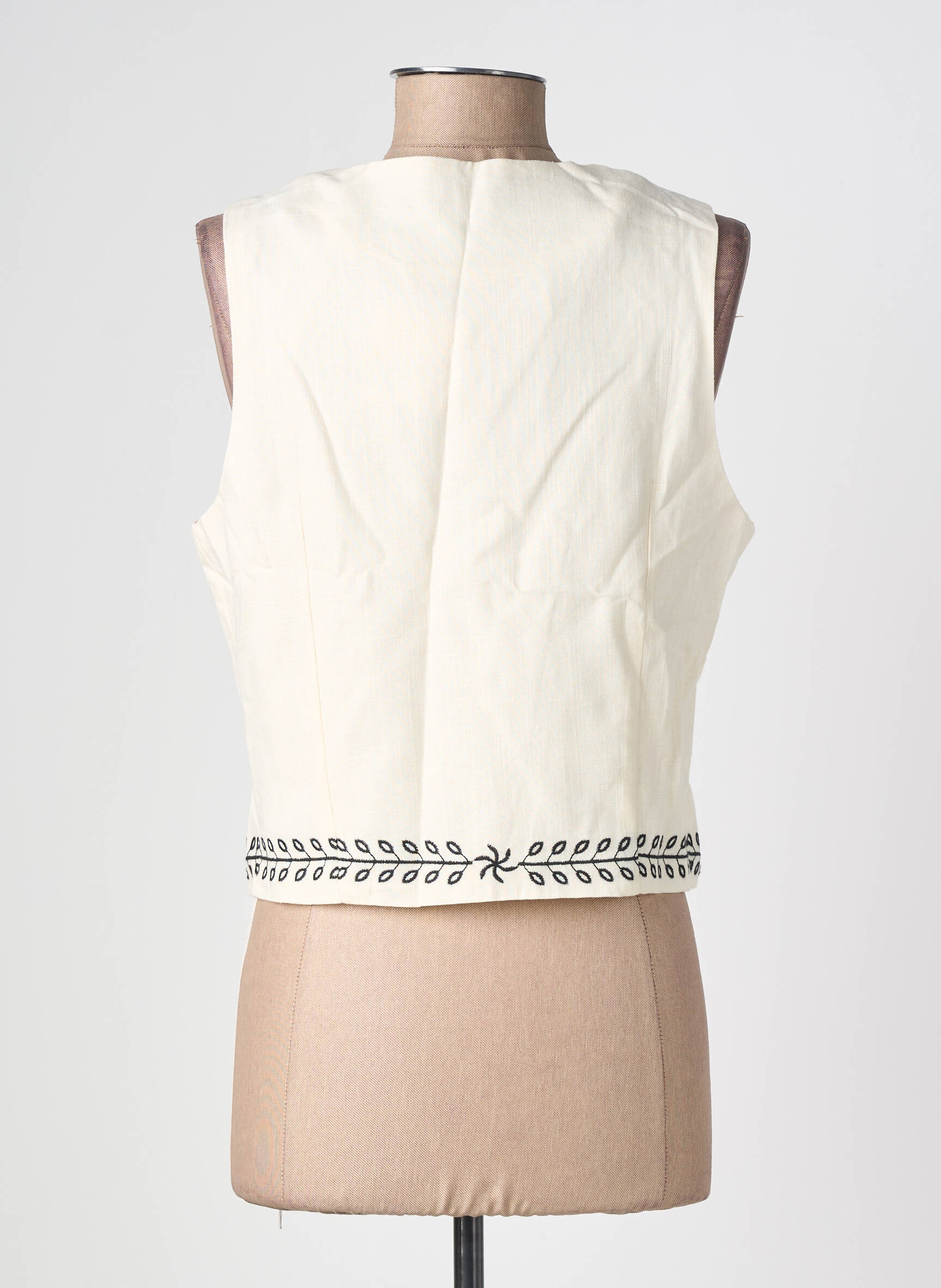 Gilet sans manche coupe cintrée beige NEKANE femme