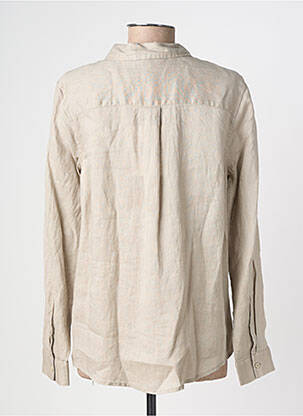 Chemisier tissage crêpe manches longues beige STREET ONE femme