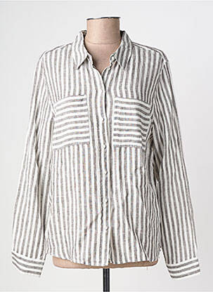 Chemisier tissage crêpe manches longues gris STREET ONE femme