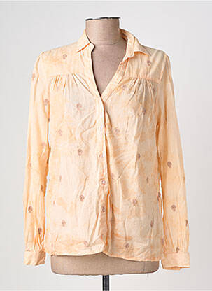 Chemisier manches longues manches longues orange MAISON HOTEL femme