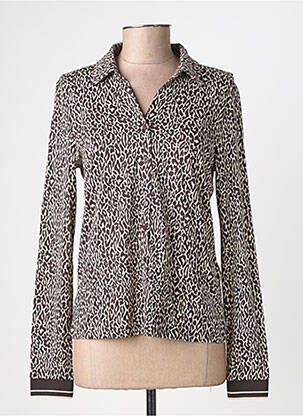 Chemisier coupe cintrée manches longues marron STREET ONE femme