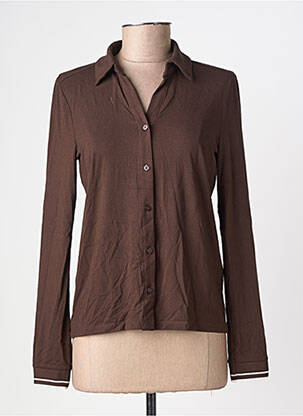 Chemisier coupe cintrée manches longues marron STREET ONE femme