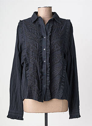 Chemisier manches longues manches longues bleu MAISON HOTEL femme