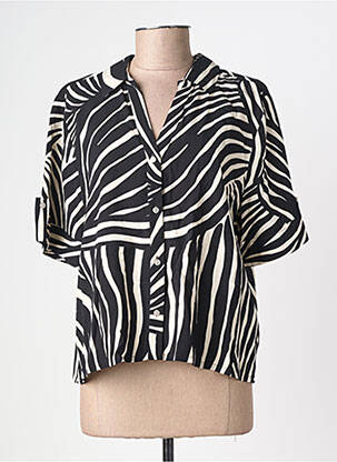 Chemisier manches courtes manches courtes noir STREET ONE femme