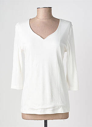Top coupe cintrée manches 3/4 blanc STREET ONE femme