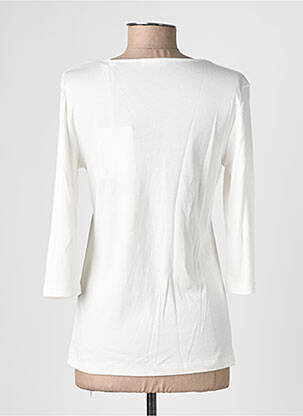 Top coupe cintrée manches 3/4 blanc STREET ONE femme