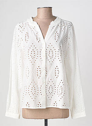 Chemisier coupe droite manches longues blanc STREET ONE femme