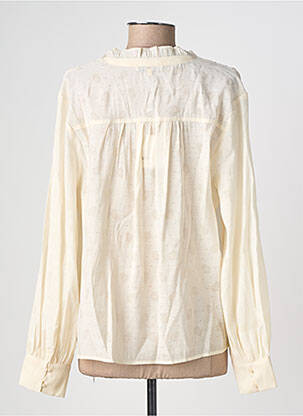 Chemisier imprimé fantaisie manches longues beige SURKANA femme
