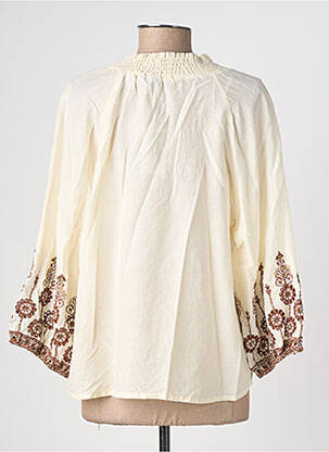 Blouse manches 3/4 manches 3/4 beige GEISHA femme