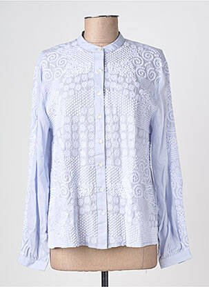 Chemisier manches longues manches longues bleu MAISON HOTEL femme
