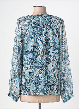 Blouse légère et transparente manches longues bleu STREET ONE femme