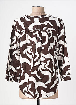 Blouse imprimé fantaisie manches 3/4 marron STREET ONE femme