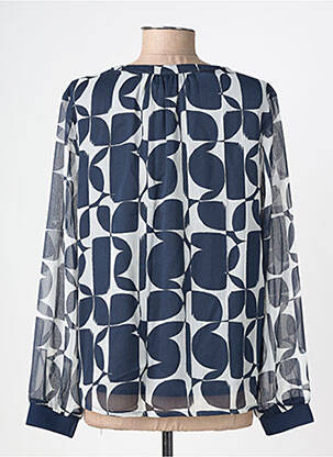 Blouse légère et transparente manches longues bleu STREET ONE femme