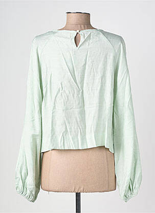 Blouse fermeture boutonnée au dos manches longues vert NEKANE femme