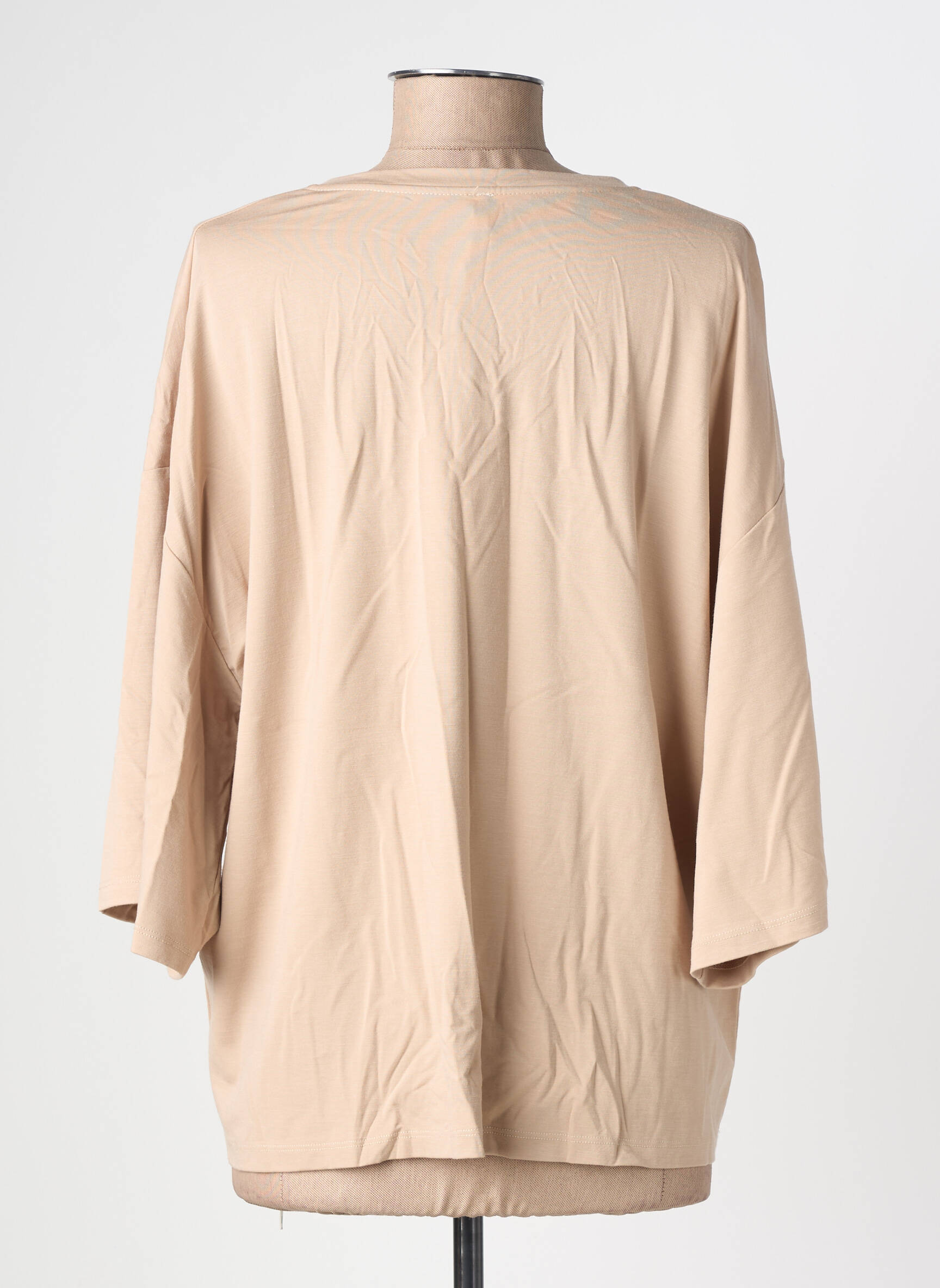 Top coupe fluide manches 3/4 beige IMPERIAL femme