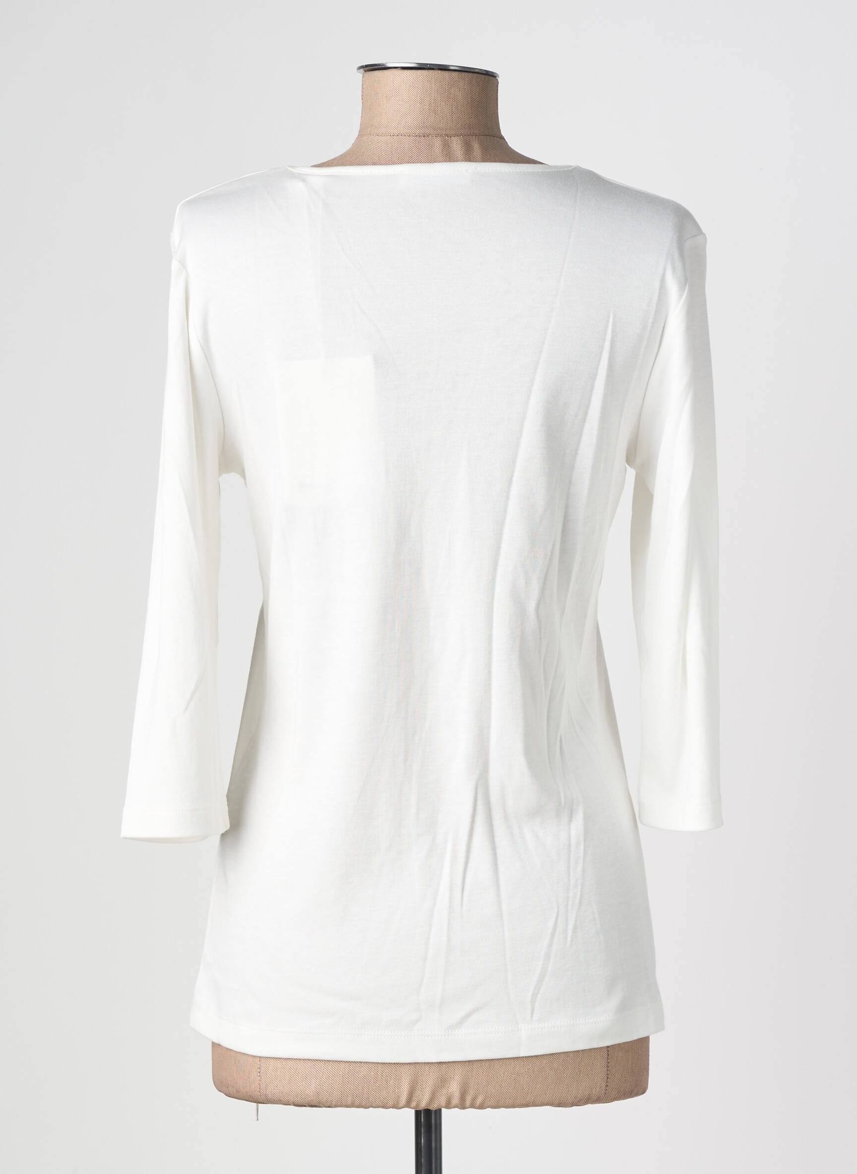 Top coupe cintrée manches 3/4 blanc STREET ONE femme