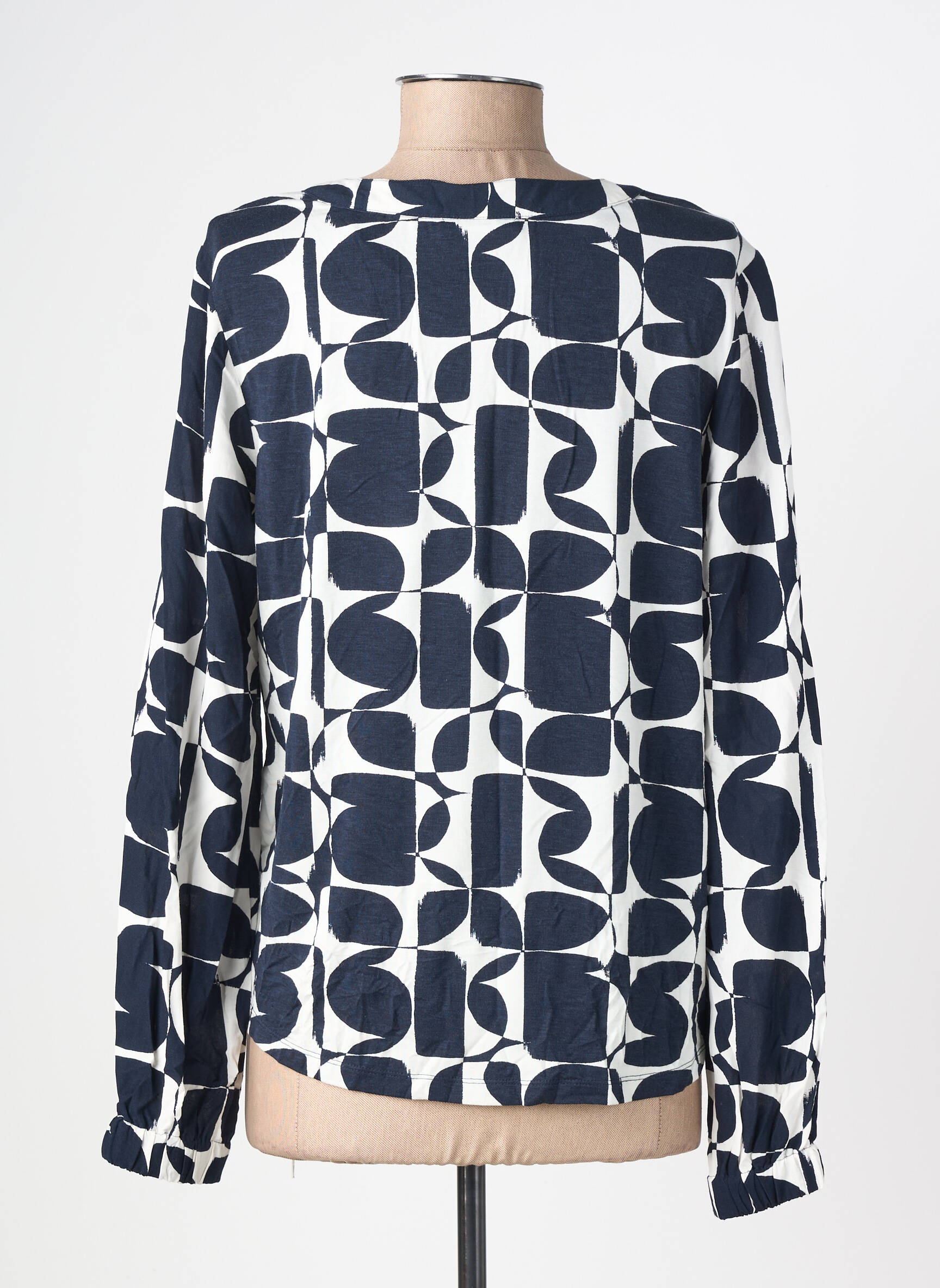 Blouse imprimé fantaisie manches longues bleu STREET ONE femme