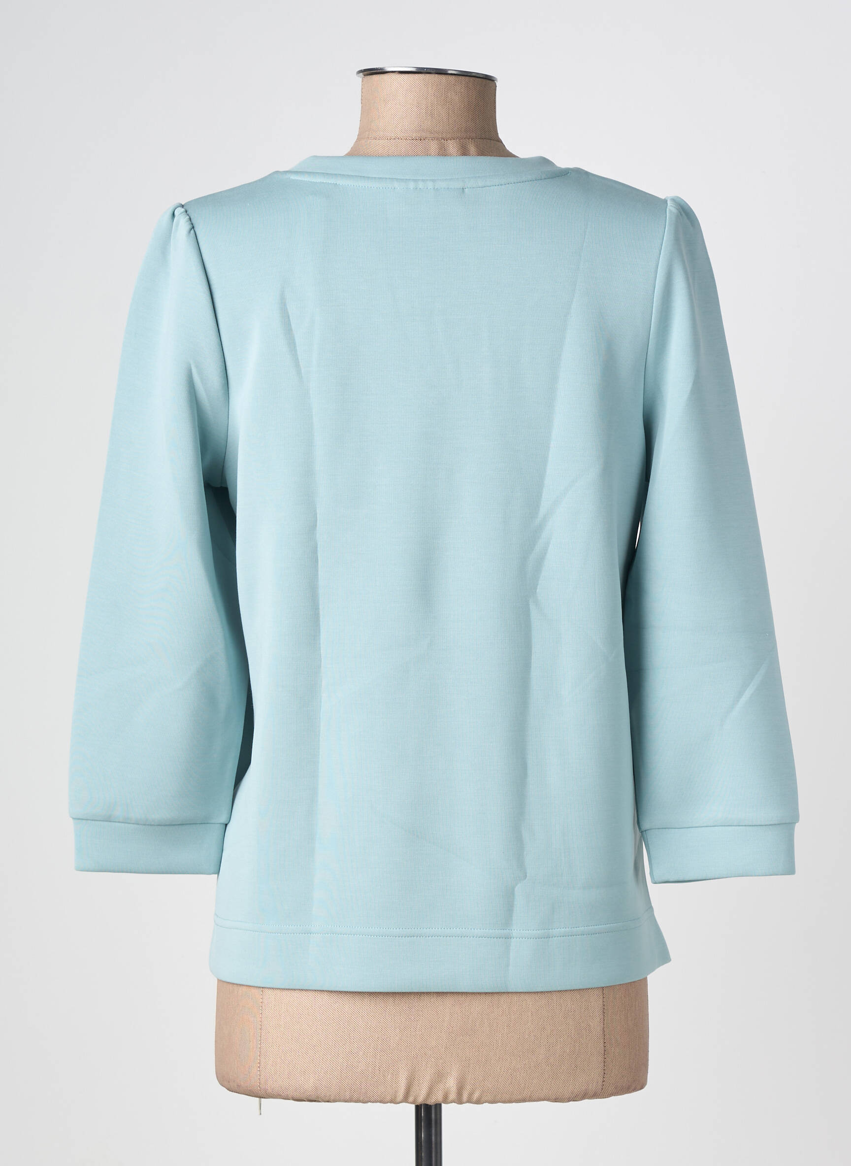 Top col v manches 3/4 bleu STREET ONE femme