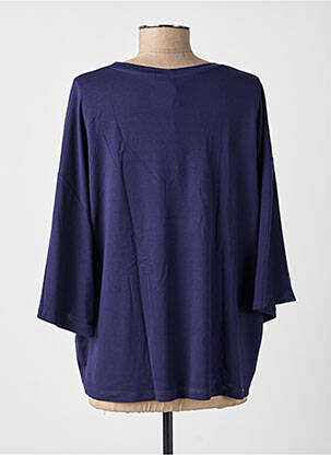 Top coupe fluide manches 3/4 bleu IMPERIAL femme
