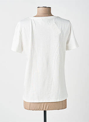 T-shirt coupe droite manches courtes blanc GEISHA femme