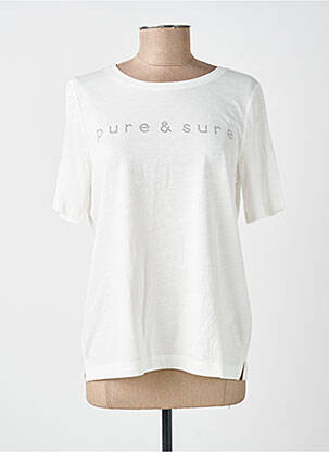 T-shirt col rond manches courtes blanc STREET ONE femme