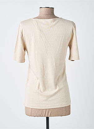 T-shirt col v manches courtes beige STREET ONE femme