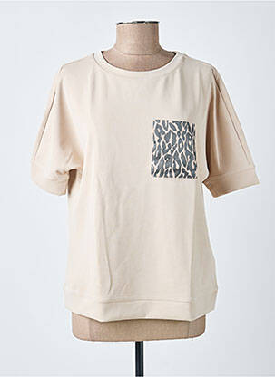 Top stretch manches courtes beige STREET ONE femme