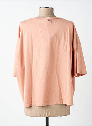 T-shirt col rond manches courtes rose PLEASE femme
