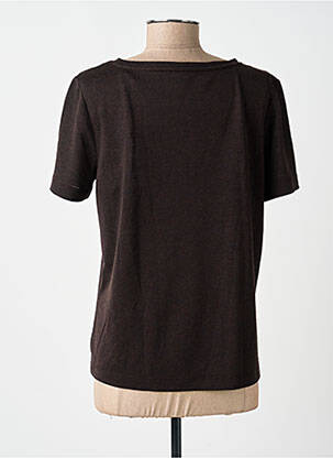 T-shirt sérigraphie floquée manches courtes marron STREET ONE femme