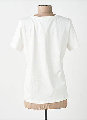 T-shirt stretch manches courtes blanc GEISHA femme
