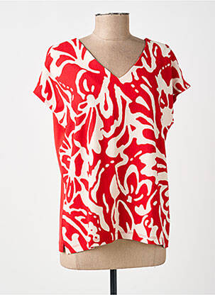 Top imprimé fantaisie manches courtes rouge STREET ONE femme
