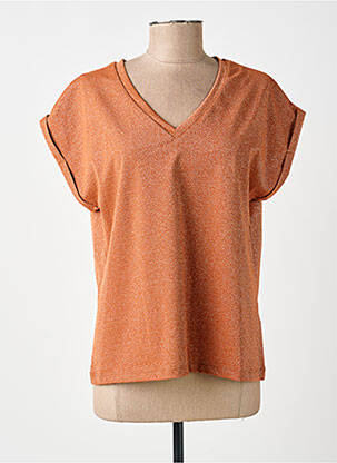 Top manches courtes manches courtes marron GEISHA femme
