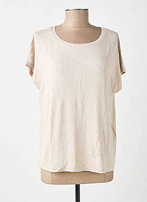 Top coupe fluide manches courtes beige STREET ONE femme