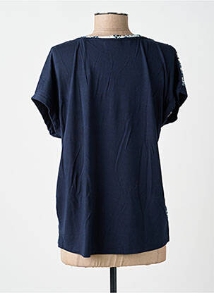 Top stretch manches courtes bleu STREET ONE femme